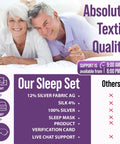 Couple with Grounding Sheet Set Queen Size With Twelve Percent Silver Fiber Four Percent Silk Eighty Four Percent Cotton Blend