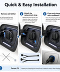 Installation guide for Heavy Duty Charging Port Retention Strap For BMW i3, ensuring tight seal for EV cover.