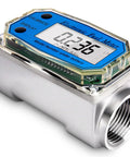 One Inch Turbine Flow Meter For Water Diesel Kerosene Gasoline With LCD Digital Readout, FNPT Inlet Outlet, 2.5-26 GPM