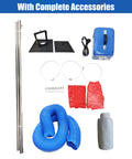 Heavy Duty Industrial Air Duct Dust Busting Cleaner For Commercial Central HVAC Systems With 4000 Cubic Meters Per Hour Suction 16.4 Ft Duct Length And 4.9 To 9.8 Ft Ceiling Height Built For Warehouses And Workshops accessory kit with hose, poles, and motor unit