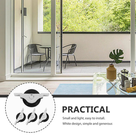 Premium Heavy Duty 40mm Nylon Sliding Door Roller Pulley with Steel Double Bearings in modern interior setting.