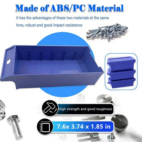 Heavy Duty Metal Hardware Organizer Stackable Parts Cabinet With 75 Or 100 Smooth Gliding Drawers For Garage Warehouse Stash Of Small Nuts Bolts And Weekend Projects made of durable ABS/PC material with dimensions 7.6 x 3.74 x 1.85 in.