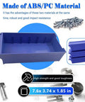 Top Shelf Metal Parts Cabinet With 100 Drawers Nut And Bolt Organizer for Small Parts Storage showing ABS/PC trays 7.6x3.74x1.85 inches.