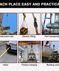 2 pcs eye-to-eye web lifting slings, 2 in x 6 ft, 3000 lb load capacity, 9000 lb breaking strength