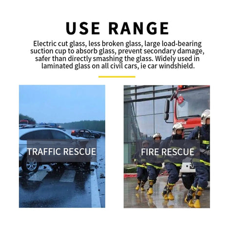 Emergency scenarios for Portable Electric Drill Glass Cutter And Windshield Cutter Car Safety Hammer Escape Tool Kit in use range.