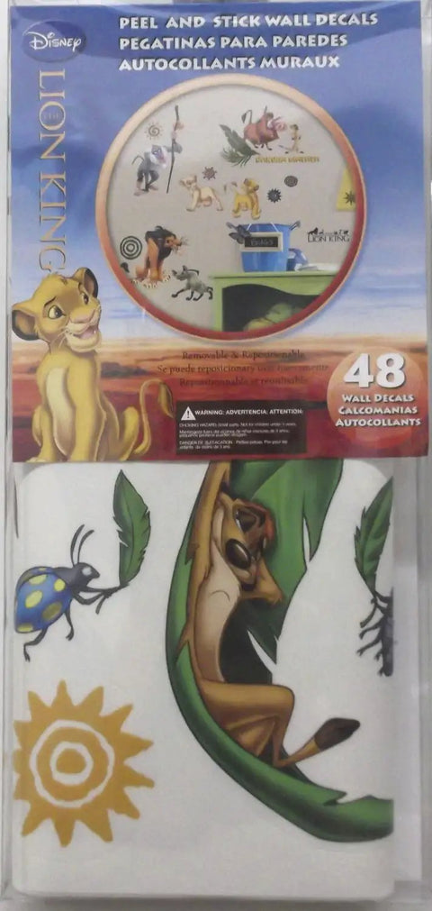 Lion King Peel And Stick Wall Decals Set Of 29 Vinyl Disney Wall Art For Kids Rooms Easy To Apply Removable And Repositionable packaging