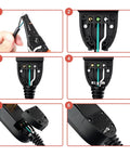 GFCI Plug Replacement Auto Reset 15 Amp 3 Prong 3 Wire Waterproof Ground Fault Circuit Interrupter assembly steps