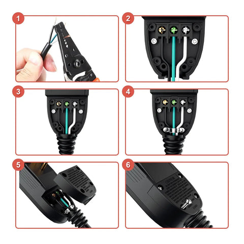 GFCI Plug Replacement Auto Reset 15 Amp 3 Prong 3 Wire Waterproof Ground Fault Circuit Interrupter assembly steps