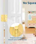 Three Pack Four Inch Exterior Door Hinges Brushed Gold With Five Eighths Inch Radius Corners Removable Pin Heavy Duty