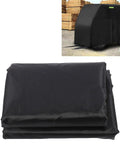 Rid Your Rig From Rain And Dirt With This Straight Up Tough Six Hundred Denier Forklift Cover Featuring Universal Fit And Reflective Strips For Total Job Site Peace Of Mind, folded black cover.