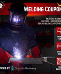 Welder using 20 Pack Welding Coupons Set For MIG TIG Arc Stick And Wirefeed Practice, 2 By 4 By One Eighth Inch Mild Steel Coupons