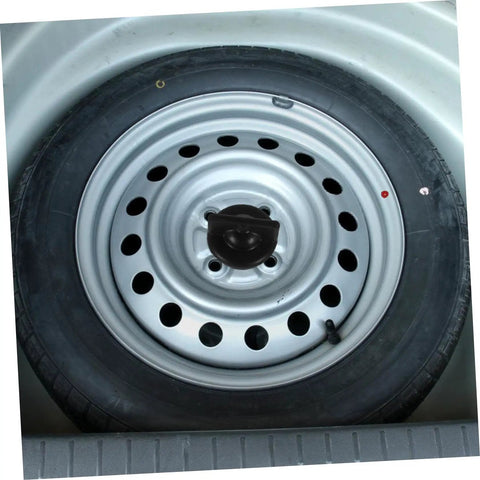 Spare tire secured with Sturdy Spare Tire Hold Down Bolt With Easy Install Design For Car And Truck Wheel Replacement Durable Long Lasting.