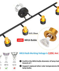 4 Light Plug In Vanity Lights For Bathroom And Kitchen Counter Over Mirror, Modern Vanity Light Fixtures With Adjustable Heads
