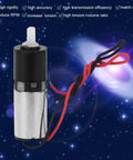 Garosa 6mm geared motor with two-stage planetary reduction, metal body, DC 3V, red and black wires