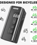 2 In 1 Mini Electric Bike Pump With LED Headlight And Digital Gauge Portable 150 PSI Tire Inflator for bicycles