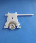 Heavy Duty Gliding Screen Door Roller Assembly With Upper And Lower Slick Replacement Wheels For Patio Slider Tracks showing nylon wheel and assembly.