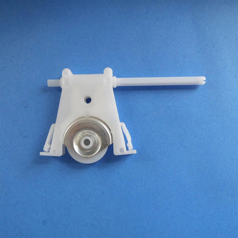 Heavy Duty Gliding Screen Door Roller Assembly With Upper And Lower Slick Replacement Wheels For Patio Slider Tracks showing nylon wheel and assembly.