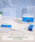 UNICRAFTALE clear storage boxes in various sizes on a table