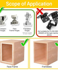 Soft Close Motion Damper For Cabinets, Smooth No Slam Closing, Hydraulic Buffer, Replacement Hardware, Hidden Concealed Mechanism For Face Frame And Frameless Hinges, 55N, Easy Side Mount Installation on face frame and frameless cabinets
