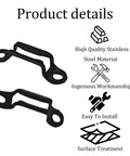 Dead Nuts Secure Hidden Panel Connectors Quick Lock Cabinet Fasteners With Included Screws Heavy Duty concealed slide buckles shown in sleek black.