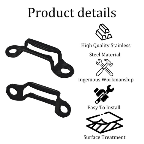 Dead Nuts Secure Hidden Panel Connectors Quick Lock Cabinet Fasteners With Included Screws Heavy Duty concealed slide buckles shown in sleek black.