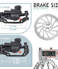 Bucklos HB-323 hydraulic disc brake set with front and rear calipers, 160mm rotors, aluminum levers.