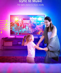 LED TV backlight strip, RGB, 16.4 ft, behind 45-75 inch TV, USB powered with app and remote