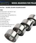 Front And Rear Wheel Bearings Kit Pack Of 4 For Polaris RZR XP 4 900 And 1000 Turbo Diesel Crew Scrambler