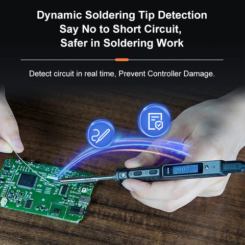Smart Soldering Iron Upgrade TS101 With PD And DC Power 90W Max Pocket Size Beast of a Programmable Welding Station USB C Input OLED Display Heats Up in 10 Seconds 50 400 C Range Includes Original BC2 Tips