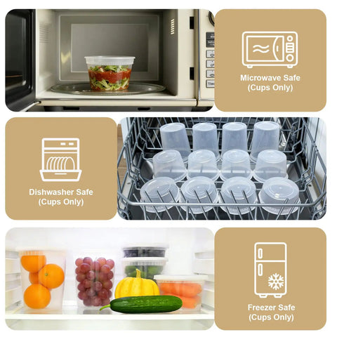 60 Pack Heavy Duty Plastic Deli Containers With Snap Secure Airtight Lids, Disposable Meal Prep Storage For Daily Grind And Streamlined Organization, Keep Food Fresh With Zero Drama