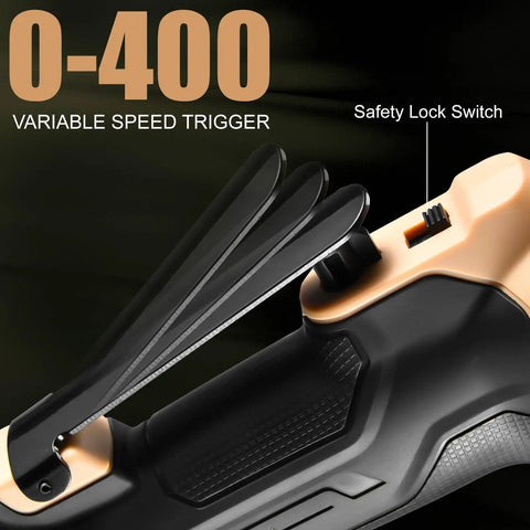 20V Cordless Electric Ratchet Wrench Kit With 3 Eighth Inch Drive Beefy 400 RPM Torque 45 Ft-Lbs LED Light Dual Batteries