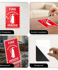 10 Pack Fire Extinguisher Signs Vinyl Decals 6 By 4 Inch Self Adhesive For Trucks Equipment Offices And Business Indoor Safety Stickers Durable Commercial Grade Easy Peel And Apply