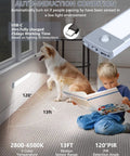 Wireless Under Cabinet Lights With 60 LEDs And 3 Color Temperatures USB C Rechargeable Motion Sensor Night Light in Child's Room