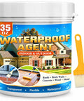 Top Shelf Clear Waterproof Sealant That Flows Straight Into Seams And Joints While Shielding Roofs Concrete Driveways And Wood Decks With Bulletproof Rainproof Coverage As It Dries Totally Spotless And Natural, 35oz container with brush.