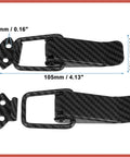 Universal Car Bumper Security Hook Lock Clips Quick Release For Trunk And Fenders Carbon Fiber Pattern 105x33mm 2 Pack close-up
