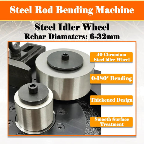 Steel Idler Wheel components for Built Tough Electric Rebar Bender Cutter, 3000W Hydraulic Steel Bar Bending Machine.