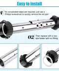 2-pack spa heater split-nut unions with screws and gasket for 2-inch hot tub heaters