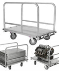 No Sweat Steel Platform Dolly With Triple Side Rails And Smooth Glide Casters Hauls 2500 Pounds Of lumber, drywall, or engine blocks.
