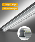 Two Pack 2 Foot LED Shop Lights 30W 3000 Lumen 6500K Daylight Ultra Bright T8 Linkable Ceiling Fixture D-shape design