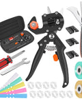 All In One Garden Grafting Tool Kit For Fruit Trees Pruning Scissors Set With Grafting Knife Replacement Blades Tapes Plant Tags And Clips Omega Graft Seedling Grafting System.