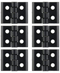 Beefy T Slot Door Frame Hinges Kit Zinc Alloy 6 Pack For 2020 Aluminum Extrusion Profiles Black Finish Durable Mounting