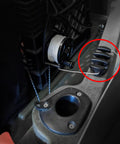 Image shows the Heavy Duty Kayak Cleat Kit for Anchor and Rigging, Black Nylon Cleat with Stainless Steel Screws installed on a kayak deck.