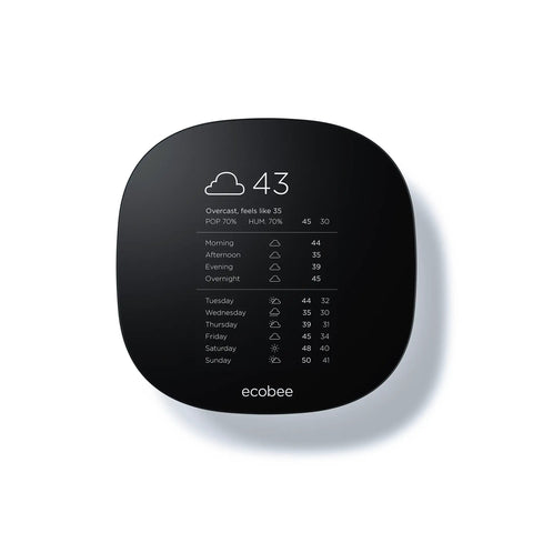 Black 3 Lite Wi Fi Thermostat With Alexa Voice Control For Hands Free Comfort, No Fuss 30 Minute Install display and interface