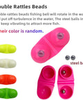 Double rattles beads in various colors with steel balls for Six Piece Catfish Fishing Rigs Ready Kit With 2 In 1 Rotating Rattles.
