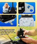 Starter solenoid relay for riding mower, 12V DC, copper terminals, compatible with Cub Cadet and MTD riding mowers