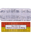1.4 To 2.8mm Rubber O Rings Box Set With 12 Sizes, watch gaskets for waterproof seals, clear box compartments