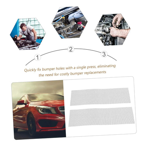 12 Piece Vehicle Bumper Repair Mesh Kit With Stainless Steel Thermoplastic Screen for quick bumper fix and installation guide