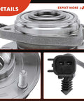 Close-up of Beefy Front Wheel Bearing And Hub Assembly With ABS For Jeep Wrangler JK 2011-2017 And 2018 5 Lug 2-Pack