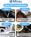 Complete Dryer Repair Kit Featuring Four Drum Support Rollers An Idler Pulley Assembly And Durable Belt To Quiet The Racket And Restore Buttery Smooth Operation For Your Laundry Gear installation steps shown.