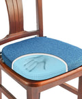 Comfy Memory Foam Chair Cushions For Dining Chairs U Shape 16 By 16 Inch Blue Removable Slip Resistant Seat Pad With Plush Woven Fabric